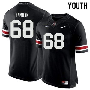 NCAA Ohio State Buckeyes Youth #68 Zaid Hamdan Black Nike Football College Jersey YPE7745NL